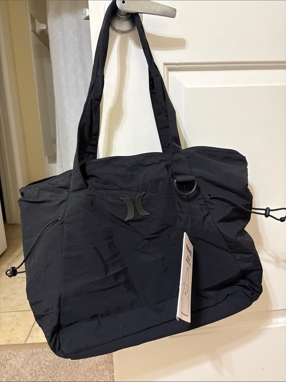 Hurley Black Nylon Tote Bag